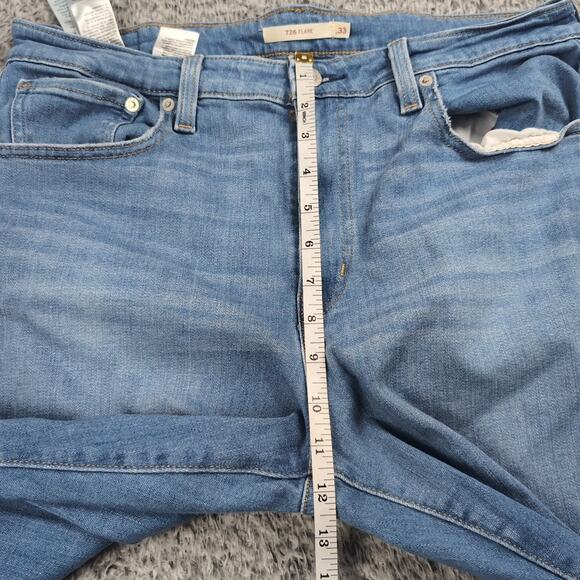 Levi's 726 Flare Women's Blue Jeans - Picture 8 of 11